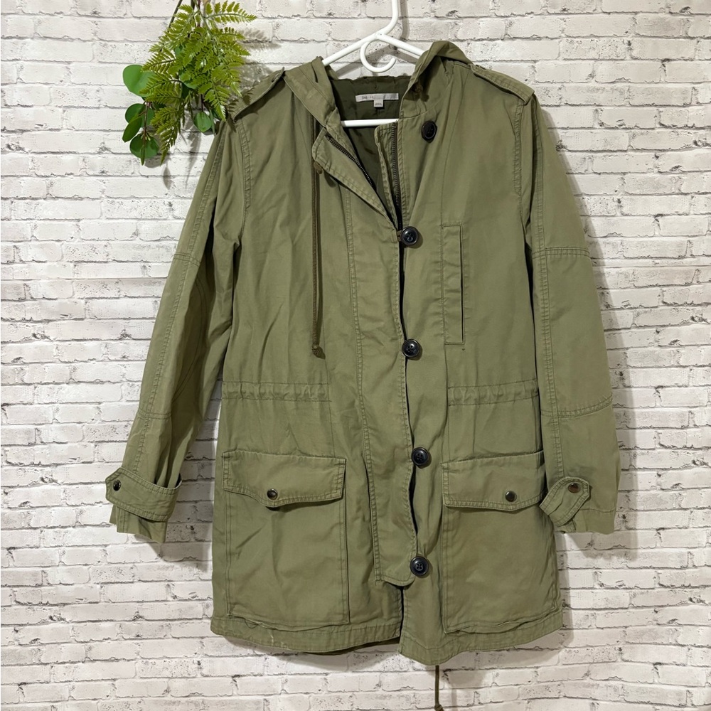 Gap Olive Green Utility Field Jacket Twill Cargo Camping Cotton  Gorp Parka